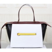 Replica Celine Ring Bag Smooth Calfskin Leather 176203 White&Black&Maroon VS02427