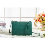 Replica Celine Small Trio Crossbody Bag 3001 in Dark Green Original Calfskin Leather VS00766
