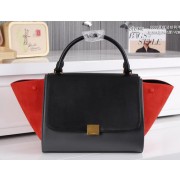 Replica Celine Trapeze Bag Suede Leather CL6608 Grey&Black&Orange VS02560
