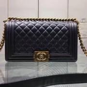 Replica Chanel Black Quilted Caviar Medium Boy Bag Gold Hardware A67086 VS01578