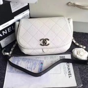 Replica Chanel Grained Calfskin Shoulder Bag White A92949 VS07753
