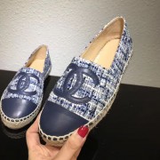 Replica Chanel Tweed Espadrille Flat Blue CH073004 VS00425