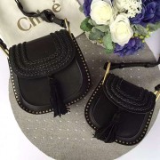 Replica Chloe Hudson Calfskin Shoulder Bag Black 210720 VS08243