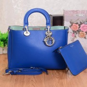 Replica Dior Diorissimo Bag in Smooth Calfskin Leather V832 Blue VS08568