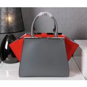 Replica Fashion Fendi 3Jours Tote Bag Calfskin Leather F1131 Orange&Grey VS08207