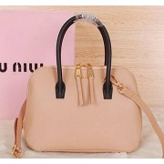 Replica Fashion miu miu Madras Goat Leather Top Handle Bag RL1122 Apricot VS02308