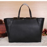Replica Fendi 2Jours Tote Bag Calfskin Leather FD6062 Black VS06677