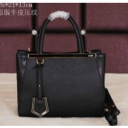 Replica Fendi 2Jours Tote Bag Original Leather 8B8935 Black VS04502