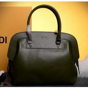 Replica Fendi Adele mini Tote Bags Pebbled Leather 8BHN246 Green VS02712