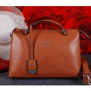 Replica Fendi By The Way Bag with Tail Calfskin Leather FD2353 Wheat VS09869