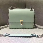 Replica Fendi Kan I Small Leather Mini Bag Light Green 8M0381 VS08659