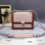 Replica Fendi Kan I Small Leather Mini Bag Pink 8M03814 VS00787