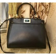 Replica Fendi mini Peekaboo Bag Original Leather 55211 Black VS02498