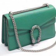 Replica Gucci Dionysus Leather Shoulder Bag Green 400249 VS02891