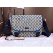 Replica Gucci GG Supreme Canvas Medium Messenger Bag 201732 Blue VS02679