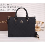 Replica Gucci Guccissima Leather Business Briefcase G8638 Black VS05875