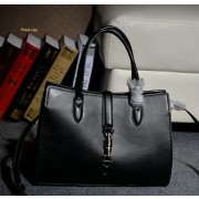 Replica Gucci Jackie Soft Leather Top Handle Bag 365460 Black VS02424