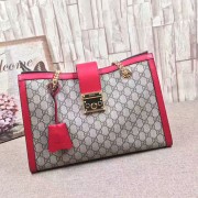 Replica Gucci Padlock GG Supreme Canvas Shoulder Bag Red 479197 VS07909
