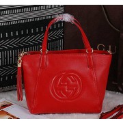 Replica Gucci Soho Original Leather Top Handle BagS 369176 Red VS05602