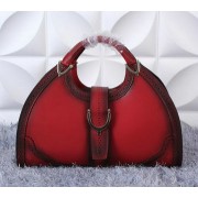 Replica Gucci Stirrup Leather Top Handle Bag 277514 Burgundy VS01349