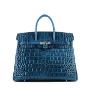 Replica Hermes Birkin 35CM Tote Bag Royal Ostrich Leather H6089 Silver VS03365