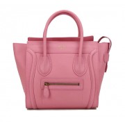 Replica High Quality Celine Luggage Micro Bag Original Leather CL88023 Pink VS03029