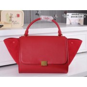 Replica High Quality Celine Trapeze Bag Suede Leather CL6608 Red VS05261