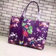Replica High Quality Gucci Blooms Leather Tote Bag 368568 Purple VS03990
