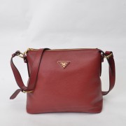 Replica High Quality Prada Shoulder Hobo Bag BT0979 in Red Original Clafskin Leather XZ VS01011