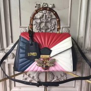Replica Hot Gucci Queen Margaret Quilted Leather Top Handle Bag Multicolor 476531 VS01293