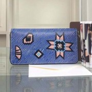 Replica Louis Vuitton Fall Winter 2015 ZIPPY WALLET EPI AZTEQUE M61494 Blue VS03388