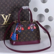 Replica Louis Vuitton Monogram Canvas ALMA PM TOTEM M41661 Purple VS02732