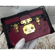 Replica Louis Vuitton Petite Malle Epi Leather Bag M94219 Burgundy VS03433