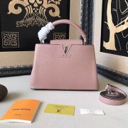 Replica Louis Vuitton Taurillon Leather Capucines PM Pink M42237 VS06325