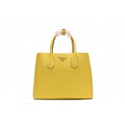 Replica Prada BN2756 Yellow Saffiano Calfskin Leather Tote Bag VS07521