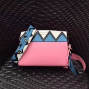 Replica Prada Esplanade Saffiano and Calf Leather Shoulder Bag Pink 1BH049 VS05919