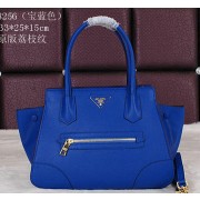 Replica PRADA Grainy Calfskin Leather Tote Bag BN8256 Royal VS00992
