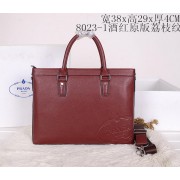 Replica Prada Grainy Leather Briefcase P80231 Wine VS01847