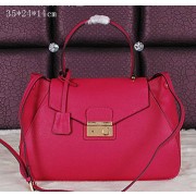 Replica Prada Grainy Leather Tote Bags BN8248 Rose VS02542