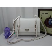 Replica Prada Lux Nappa Leather Flap Bags BT0993 OffWhite VS00897