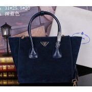 Replica Prada Nubuck Leather Tote Bag BN2619 Royal VS04907