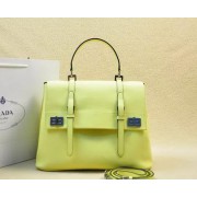 Replica Prada Original Leather Tote Bag BN2789 Lemon VS07510