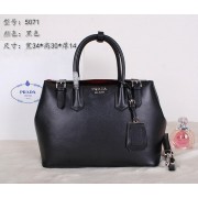 Replica Prada Original Leather Tote Bags BR5071 Black VS06466