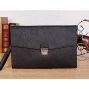 Replica Prada Saffiano Leather Document Holder PR001 Black VS04058