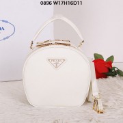 Replica Prada Saffiano Leather Hobo Bag BL0896 OffWhite VS05055