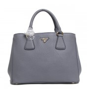 Replica Prada Shopper Tote BN2579 in Grey Original Clafskin Leather XZ VS09247