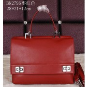 Replica Prada Smooth Leather Tote Bags BN2796 Burgundy VS02105