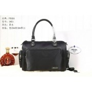 Replica Prada Tssuto Boston Bag BN3051 Black VS01922