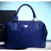 Replica Prada Tssuto Boston Bag P2660 Blue VS00675