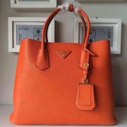 Replica Prada Twin Saffiano Leather Cuir Large Tote BN2756 in Orange with Gold Hardware Mingd VS02387